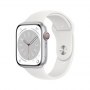 Apple Watch | Series 8 (GPS + Cellular) | Smart watch | Aerospace-grade aluminium alloy | 45 mm | Silver | White | Apple Pay | 4 - 3